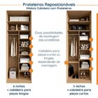 Guarda Roupa Modulado Canto 4 Peças Canto Nicho Com 2 Gavetas