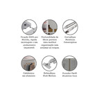 Guarda Roupa Modulado Canto Closet 2 Portas 111,9cm Com Vidro