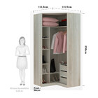 Guarda Roupa Modulado Canto Closet 2 Portas E 7 Prateleiras 1