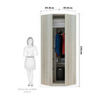 Guarda Roupa Modulado Canto Obliquo 1 Porta 1 Cabideiro 6 Pra
