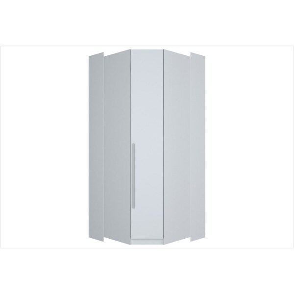 Guarda Roupa Modulado Canto Oblíquo 1 Porta Exclusive Branco