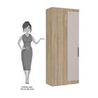 Guarda Roupa Modulado Canto Reto 1 Porta 281 Slim Fumê/jequit