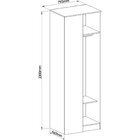 Guarda Roupa Modulado Canto Reto 1 Porta Requinte+ 100% Mdf B