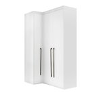 Guarda Roupa Modulado Canto Reto 3 Portas Mdf Lótus Branco