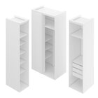 Guarda Roupa Modulado Canto Reto 3 Portas Mdf Lótus Carvalho/