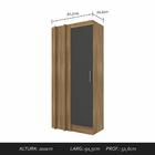 Guarda Roupa Modulado Canto Reto Joker Boreal/grafite-móveis