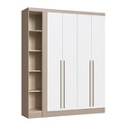 Guarda-roupa Modulado Casal 10 Portas 3 Gavetas Duna/branco