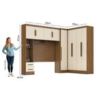Guarda-roupa Modulado Casal 3 Peças 5 Portas 5 Gavetas Com Ma