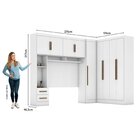 Guarda-roupa Modulado Casal 3 Peças 5 Portas 5 Gavetas Com Ma