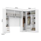 Guarda-roupa Modulado Casal 3 Peças 5 Portas 5 Gavetas Com Ma