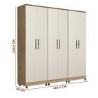 Guarda Roupa Modulado Casal 6 Portas 3 Peças Teka Off White D