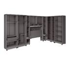 Guarda Roupa Modulado Casal 8 Peças 14 Portas Grafite Delta F