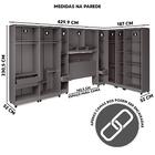 Guarda Roupa Modulado Casal 8 Peças 14 Portas Grafite Delta F