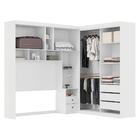 Guarda Roupa Modulado Casal Com Cabeceira Branco Paris Santos