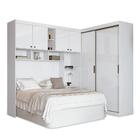 Guarda Roupa Modulado Casal Com Cabeceira Branco Paris Santos