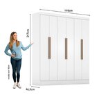 Guarda-roupa Modulado Casal Completo 4 Peças 8 Portas 5 Gavet
