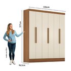 Guarda-roupa Modulado Casal Completo 4 Peças 8 Portas 5 Gavet