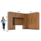 Guarda-roupa Modulado Casal Completo 4 Peças 8 Portas 5 Gavet