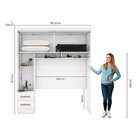 Guarda-roupa Modulado Casal Completo 4 Peças 8 Portas Com Mal