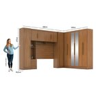 Guarda-roupa Modulado Casal Completo 4 Peças 8 Portas Com Mal