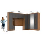 Guarda-roupa Modulado Casal Completo 4 Peças 8 Portas Com Mal