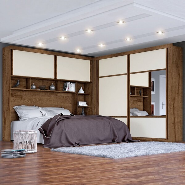 Guarda-roupa Modulado Casal Firenze Plus 4 Portas 7 Gavetas 1