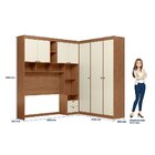 Guarda-roupa Modulado Casal Mdp Lugano Jatobá/areia