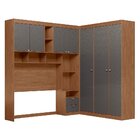 Guarda-roupa Modulado Casal Mdp Lugano Jatobá/grafite