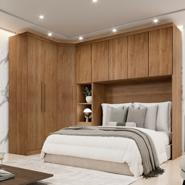 Guarda Roupa Modulado Casal Safira 008 Em Mdf Com 8 Portas E