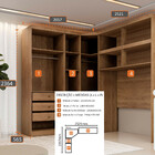 Guarda Roupa Modulado Casal Safira 8 Portas Clic Móveis