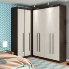 Guarda Roupa Modulado Closet De Canto 6 Portas 2 Gavetas Amen