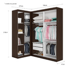 Guarda Roupa Modulado Closet De Canto 6 Portas 2 Gavetas Amen