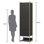 Guarda Roupa Modulado Closet Industrial 54cm Com Cabideiro Po