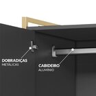 Guarda Roupa Modulado Closet Industrial 54cm Com Cabideiro Po