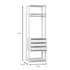 Guarda-roupa Modulado Clothes 3 Gv Branco