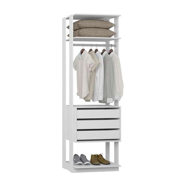Guarda-roupa Modulado Clothes 3 Gv Branco
