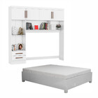 Guarda Roupa Modulado Com Cama Paris 4 Portas 2 Gavetas
