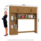 Guarda Roupa Modulado Com Cama Paris 4 Portas 2 Gavetas