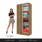 Guarda Roupa Modulado Com Escrivaninha Luzia Bor/pr - Móveis