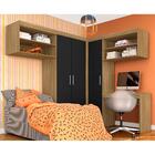 Guarda Roupa Modulado Com Escrivaninha Luzia Bor/pr - Móveis