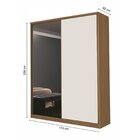 Guarda Roupa Modulado Com Espelho 2 Portas 3 Gavetas 100% Mdf