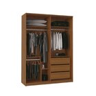Guarda-roupa Modulado Com Espelho 2 Portas 3 Gavetas 100% Mdf