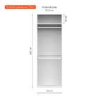 Guarda-roupa Modulado Com Maleiro E Cabideiros Tuyo 2 Pt Arti