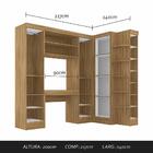 Guarda Roupa Modulado Com Penteadeira Cleo Bor/pret - Móveis