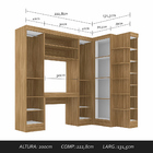 Guarda Roupa Modulado Com Penteadeira Cleo Boreal - Móveis Ar