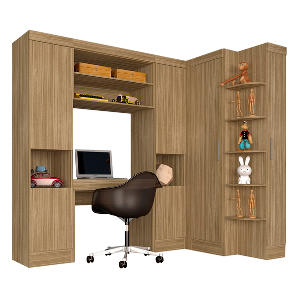 Guarda Roupa Modulado Com Penteadeira Cleo Boreal - Móveis Ar