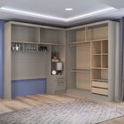 Guarda-roupa Modulado Com Ponte Casal 4 Portas 3 Gavetas Clas