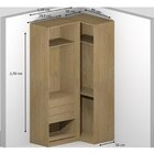 Guarda-roupa Modulado De Canto 100% Mdf 3 Gavetas Infinity Sa