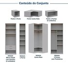Guarda-roupa Modulado De Canto 10 Peças 14 Portas Jade Cabeca