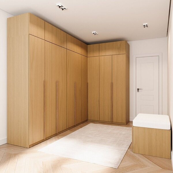 Guarda-roupa Modulado De Canto 10 Peças 18 Portas Jade Cabeca